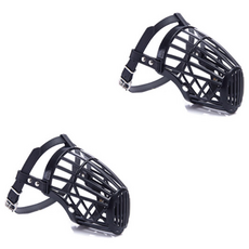 ANTS 寵物防咬面罩 5號 47cm, 紅色的, 2件