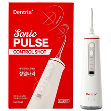 [오늘출발] [쇼핑백증정] 동국제약 구강세정기 리뉴얼 덴트릭스 소닉펄스 컨트롤 샷 구강세정기 워터치실 치석제거 스켈링, 1개