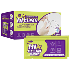 하이클린 렌즈클리너 일회용 안경닦이 티슈 200매, 하이클린 렌즈클리너 200매, 1개