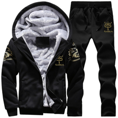 오스틱니 남성 겨울 기모 트레이닝 후드 운동복 세트