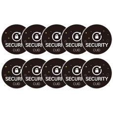 아파트 공동현관 도어락 복사 등록 CUID 스티커 태그 MCT 출입문, 10개, CUID 태그 블랙 (No.80P)