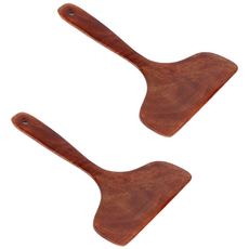 옻칠 계란말이 대형 와이드 뒤집개, 2세트, 우드