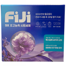 FiJi 피지 물에 녹는 파워업 시트 세제 120매, 120개입, 1개