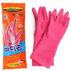 마미손 고무장갑, 분홍, 소(S), 10개