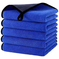 30cm x 60cm 소울랜드 5P 세차타올 세차용품 극세사타올 세차수건 자동차세차타월 세차용타올세트, 5개, 블루 엔그레이