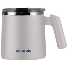 폴라로이드 그라피 스텐컵 텀블러, 1개, 400ml, 화이트