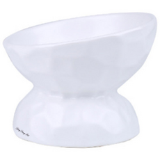 딩동펫 반려동물 베일리 도자기 식기 소형, 화이트, 1개