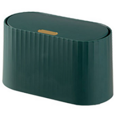 穩定的現代橢圓形迷你垃圾桶, 綠色, 1個