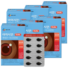 CJ웰케어 아이시안 루테인 아스타잔틴, 30정, 9ml, 9g, 눈건강, 6개