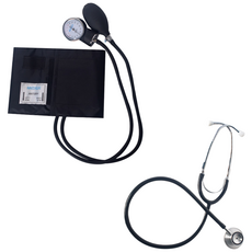 (의료기기) 메디위 수동 메타 아네로이드 혈압계 WEBP-+ 양면청진기 WES-30B 전문가용 실습용, 1세트, 상세 설명 참조