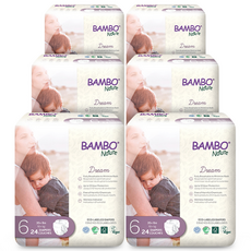 Bambo Nature 伴寶樂 Dream黏貼型尿布, 第6階段, 144片