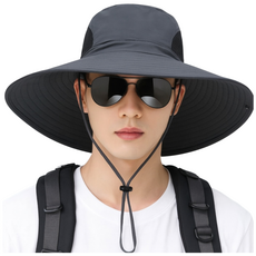 로버브 메쉬 방수 사파리모자, 그레이