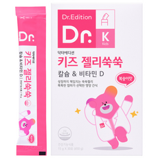 [흰여울팜] 닥터에디션 키즈 젤리쑥쑥 칼슘젤리 유아 어린이 돌아기 유치원생 뼈건강 칼슘영양제, 450g, 1개