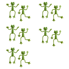 개구리 식물 지지대 거치대 화분 지지대 거치대 귀엽고 튼튼한 정원, 10개