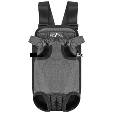 펫테일 애견 강아지 앞가방 슬링백 포대기 프론트백, 7. 블랙 솔리드 + 어깨보호용패드 1쌍(2개), 1개