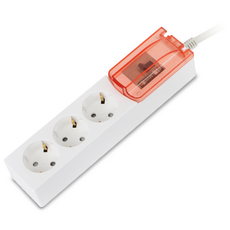 POWER ZONE 高容量歐規延長線3插座 HGB330 白色, 1個, 3m