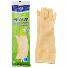 크린랩 식품전용 고무장갑 대 L, 아이보리, 대(L), 10개