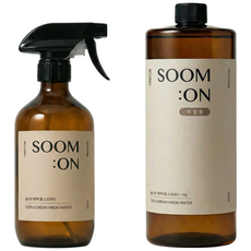 천연 숨온 편백 500ml+리필세트 룸스프레이 피톤치드 탈취제 국내산, 1세트, 1.5L