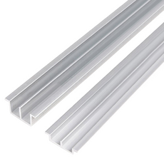 (재단가능) 알루미늄 유리레일(5mm용) 상 하(1조) 2.4M _유리 레일 유리레일 코너몰딩 코너비드 재료분리대 미닫이 꼼꼼이 타일몰딩 알루미늄몰딩 L자몰딩 알미늄 미닫이, 1조, 1개