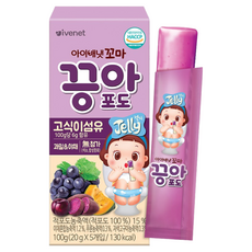 [아이배냇] 신제품 끙아 사과/포도 젤리 2종, 1개, 포도, 100g