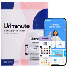 약국 자가키트 유리미닛 소변 검사 개인용 가정용 소변검사지 PH 잠혈 요산 케톤 잠혈 단백뇨 단백질 12종, 1개, 1세트