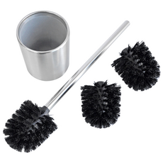 不鏽鋼馬桶刷組 + 馬桶刷 2入, 1套