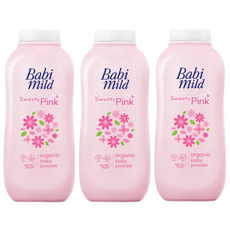 Babi Mild Powder 태국 베이비마일드 베이비 파우더 160g, 3개, Sweety Pink 160g