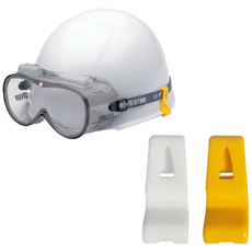 오토스 안전모 고정 밴드 클립 고글 MP형 산업용 보안경 작업용 현장 작업자, 1개, 백색