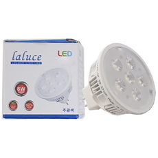 LALUCE LED MR16 12V 8W 할로겐 LED할로겐 라루체, 주광색, 1개