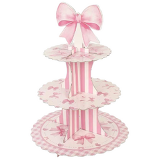 컵케이크 스탠드 종이 트레이 홈파티 생일 파티용품 거치대 파티데코, 1세트, 핑크