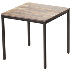 오피스엔홈 엘미오 750 1200 1800 철재 테이블 식탁 업소용, 프레임블랙 + 빈티지