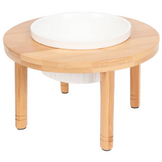 DING DONG PET 寵物原木竹製 + 陶瓷餐具單口組, 混合顏色, 1套