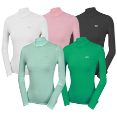 여름 여성 골프이너웨어 쿨 반폴라 긴팔 등산 티 아이스 기능성 티셔츠 반목 상의 321B