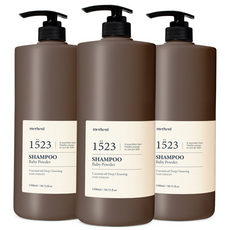 [1+1+1] 메르헨트 코코넛 오일 딥클렌징 대용량 샴푸 1500ml 베이비파우더향 약산성 청소년 사춘기 미용실샴푸 정수리냄새 향좋은 퍼퓸 여자 군인 추천 남성 여성 샴푸 1위, 3개, 1.5L