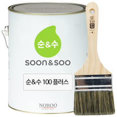 노루페인트 순앤수100 백색 4L 붓포함 수성 실내인테리어, 1개