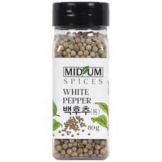 천연 향신료 통후추 백후추 통백후추 페퍼밀, 1개, 80g
