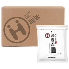 해농 햇김 세번구운 곱창김 반찬용 무조미김, 20개
