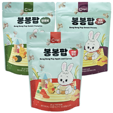 오늘도 유기농 아기과자 봉봉팝 혼합세트, 1세트, 75g, 혼합맛(사과당근/단호박/자색고구마)