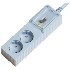 파워존 웨이브 자동소화 고용량 멀티탭2구 누전차단 50cm 1.5m 3m 5m 7m 에어컨 냉풍기, 7m파스텔블루 W9LB270PBL, 1개