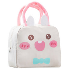 타닥 캐릭터 보냉가방 휴대용 도시락 가방 보온 보냉백 런치백, 6L, b화이트