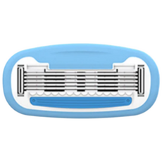 colorlamb 휴대용 캡슐 면도기 여성용, 블루 카트리지 (2pc), 1개, 2개입