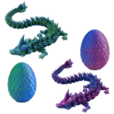 3D 프린트 드래곤 피규어 드레곤 액션 관절 장난감 공룡 알 미니, 2개