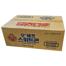 오뚜기 오쉐프 스위트콘3키로 대용량 업소용, 3kg, 1박스