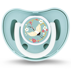쁘띠누베 국내 제조 패션 공갈 젖꼭지 에스닉 위시 학, 2단계(6~18개월), 민트, 1개