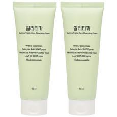 선크림클렌징 살리티카 3중케어 클렌징폼 대용량, 2개, 150ml