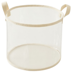 아트릴리 친환경 TPU 장난감 정리함 원형 토이 바스켓 수납 바구니, 투명, 2개