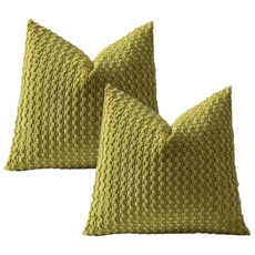 키미블랑 코듀로이 와플모양 심플 쿠션 커버