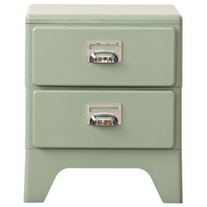 리비니아 밀리 미드센츄리 레트로 빈티지 캐비넷 수납 서랍장 ABS소재, 그린