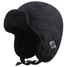 사이클링 모자 스키 모자 겨울 모자 양모 이어머프 군인 모자 홋카이도 눈 구경 필수 모자 조종사 레이펑 모자 남녀용 두꺼운 양모 양면 이어머프 야외 스키 및 사이클링, 검정