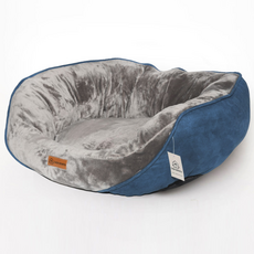 CasaBonita 寵物歐式柔軟橢圓形坐墊, 雙色灰